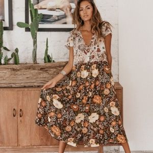 Desert Daisy Midi Dress xs